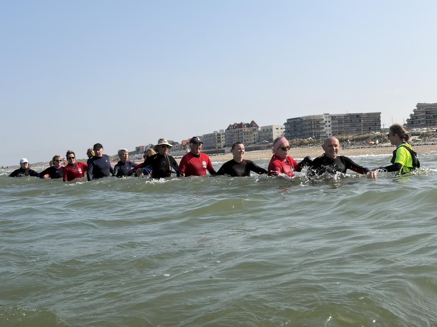 File de longeurs dans la mer – séance 25 juillet Merlimont Côte et Mer
