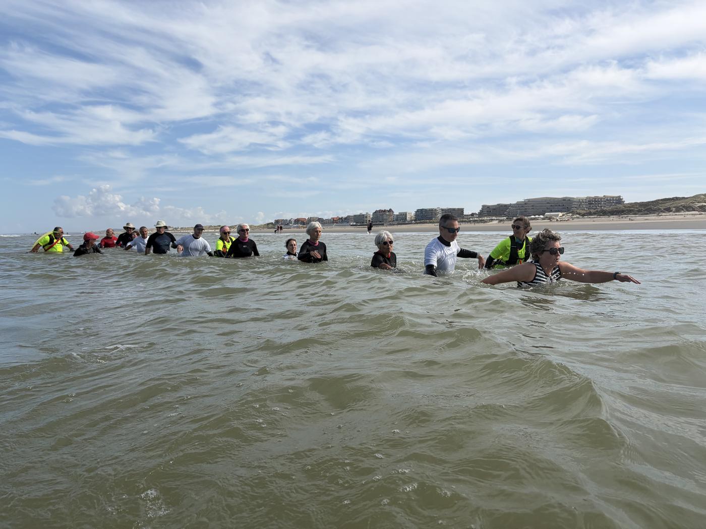 Longeurs en file dans la mer – séance 7 août Merlimont Côte et Mer